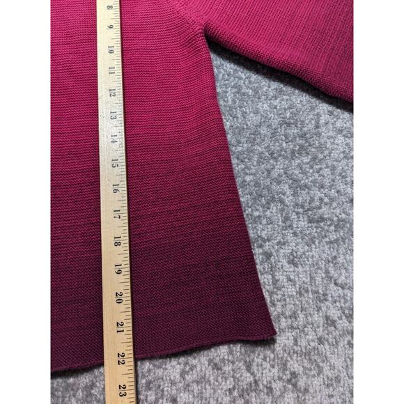 Jones New York 3-Button Cardigan Women Size M Pink Long Sleeve Knit Thick - Picture 10 of 10